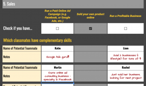 Skills Scavenger Hunt - Sales